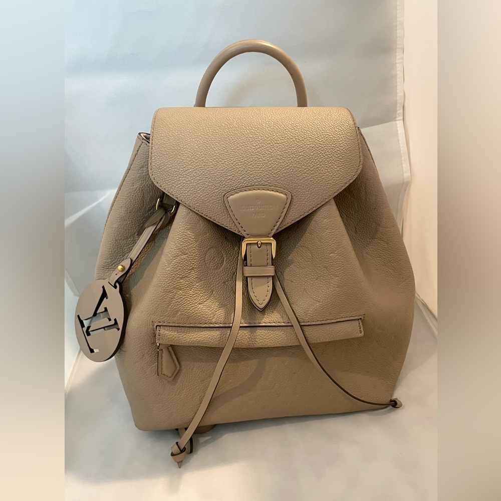 Authentic Louis Vuitton Montsouris Backpack Monogram Empreinte Leather